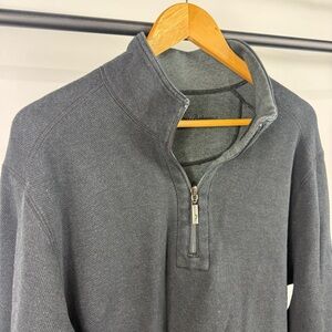 Tommy Bahama Men's Gray Flipshore Reversible 1/4 Zip Pullover Sweater Size XXL